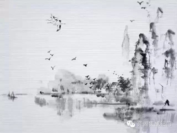 亮阁门窗,亮阁古典与现代结合的惊艳－－山水画