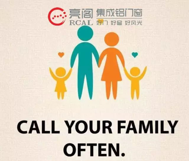 亮阁门窗,做这20件小事,会让你的生活更快乐--给家人打电话