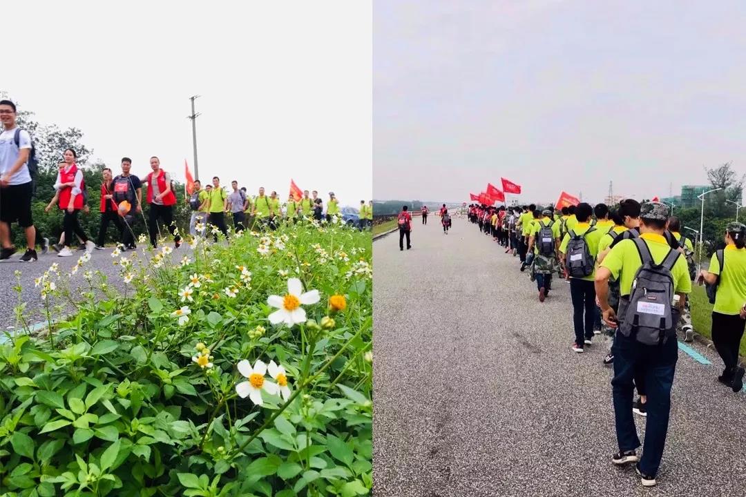 亮阁门窗&孔雀木纹|挑战极限，五十公里徒步友谊之旅。